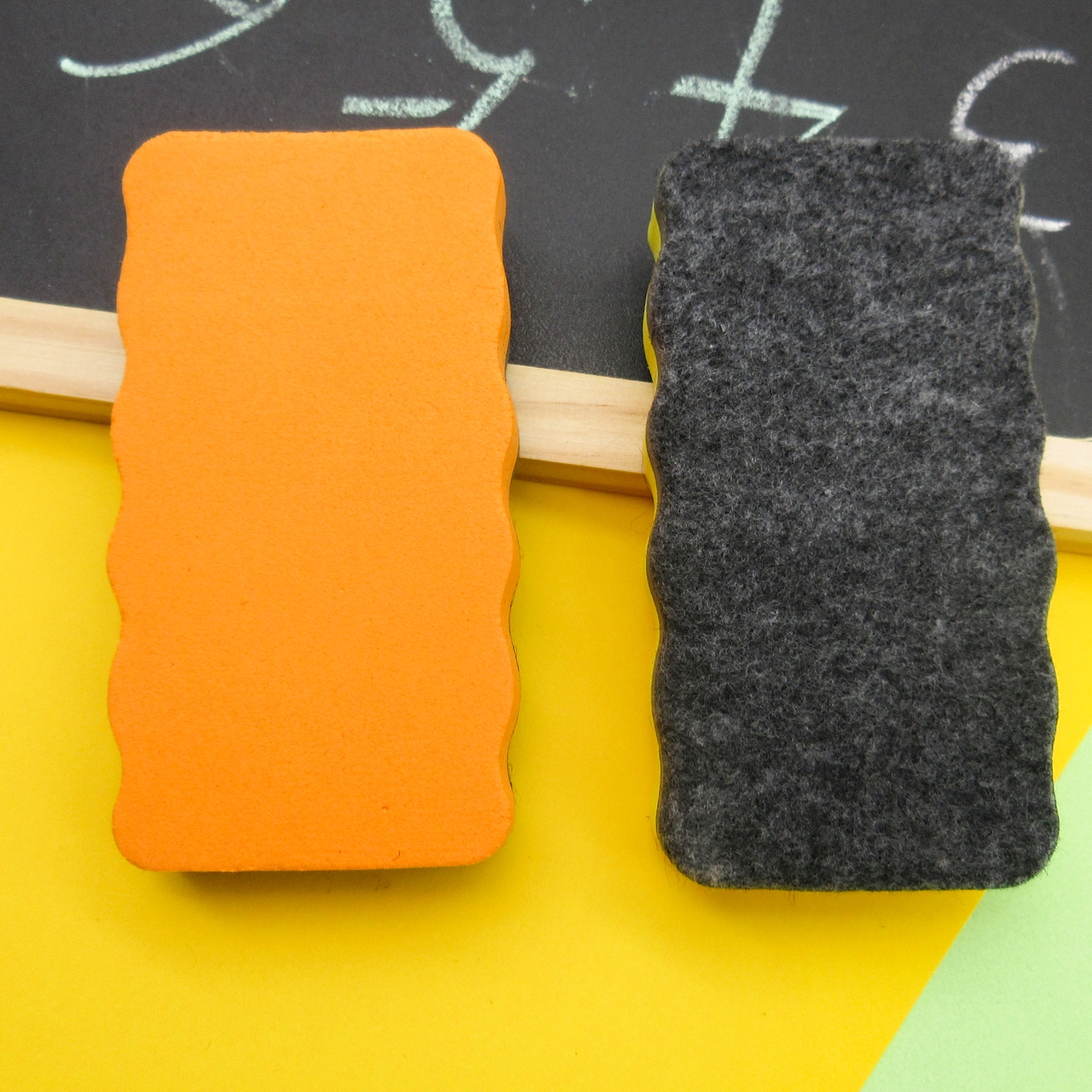Accepted customization rectangle foam magnetic whiteboard eraser ergonomic shape pretty felt eva eraser home office and school